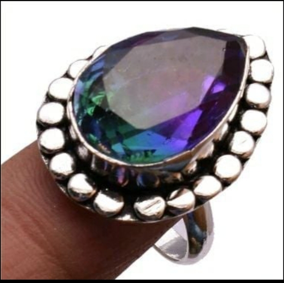 *** Sale *** New Bi-Color Tourmaline 925 Silver Ring.  - Picture 11 of 11